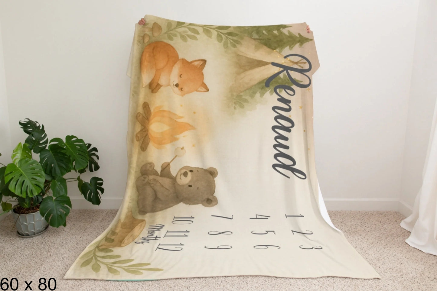 60x80_enchanted_forest_Man_Holding_Velveteen_Blanket_Mockup