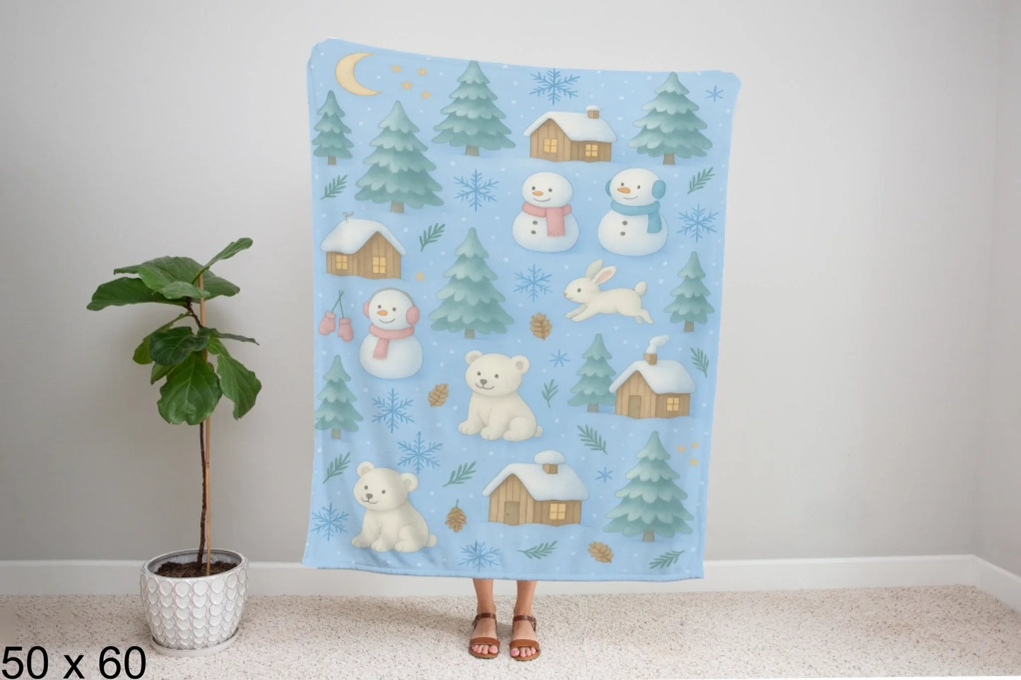 50x60_gingham_woman_holding_velveteen_blanket_mockup