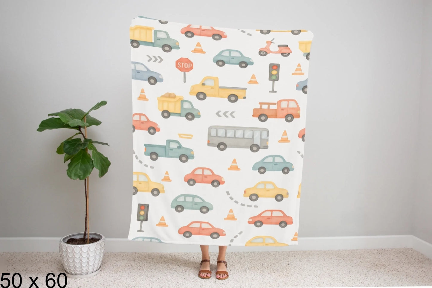 50x60_gingham_woman_holding_velveteen_blanket_mockup