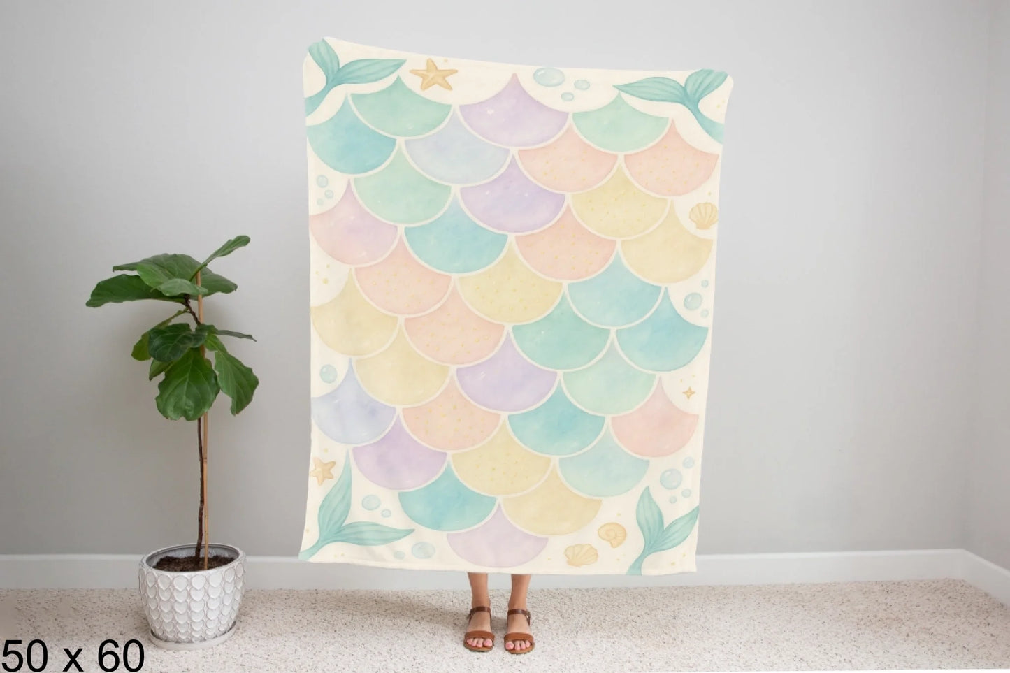 50x60_gingham_woman_holding_velveteen_blanket_mockup