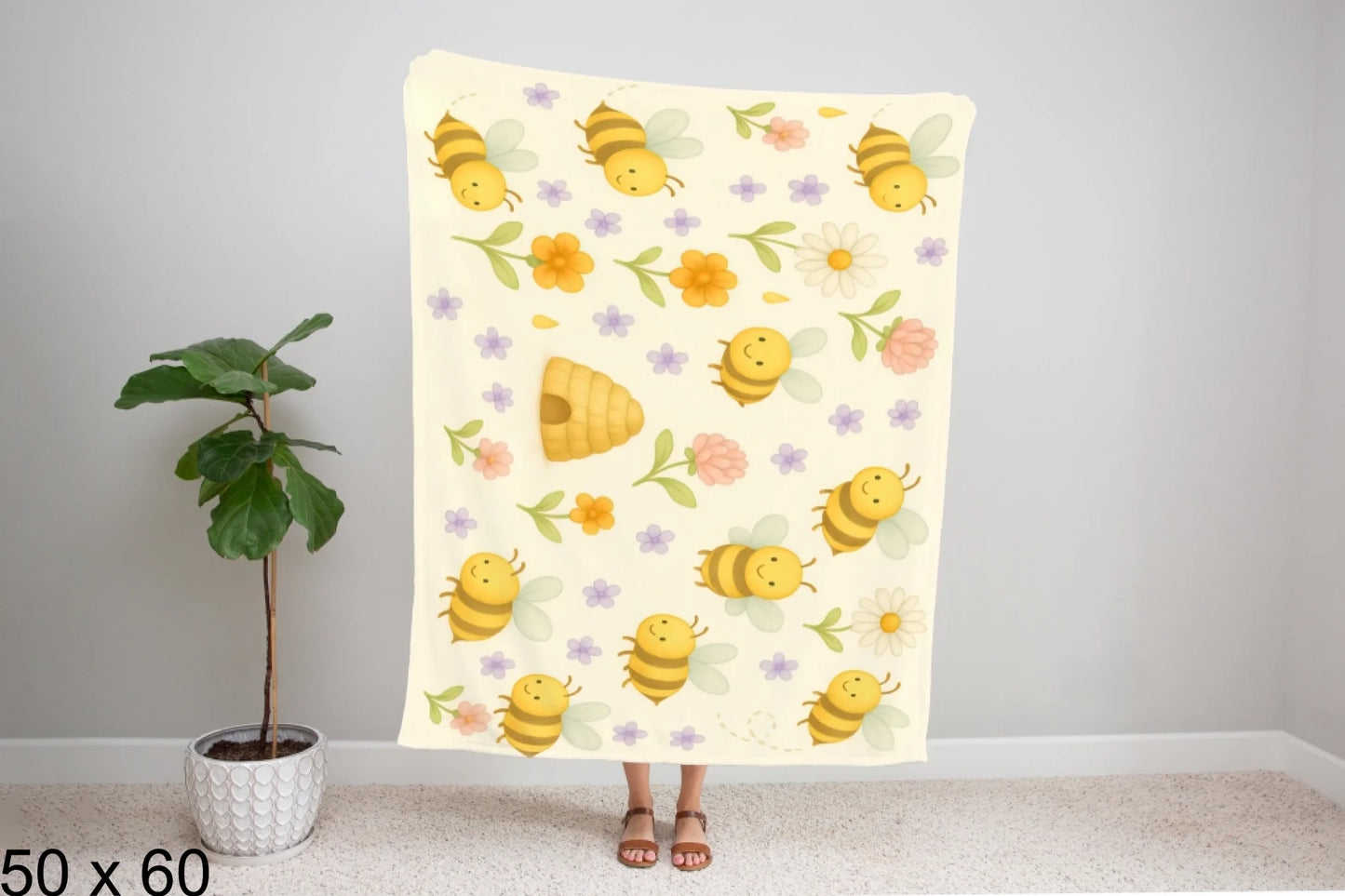 50x60_gingham_woman_holding_velveteen_blanket_mockup