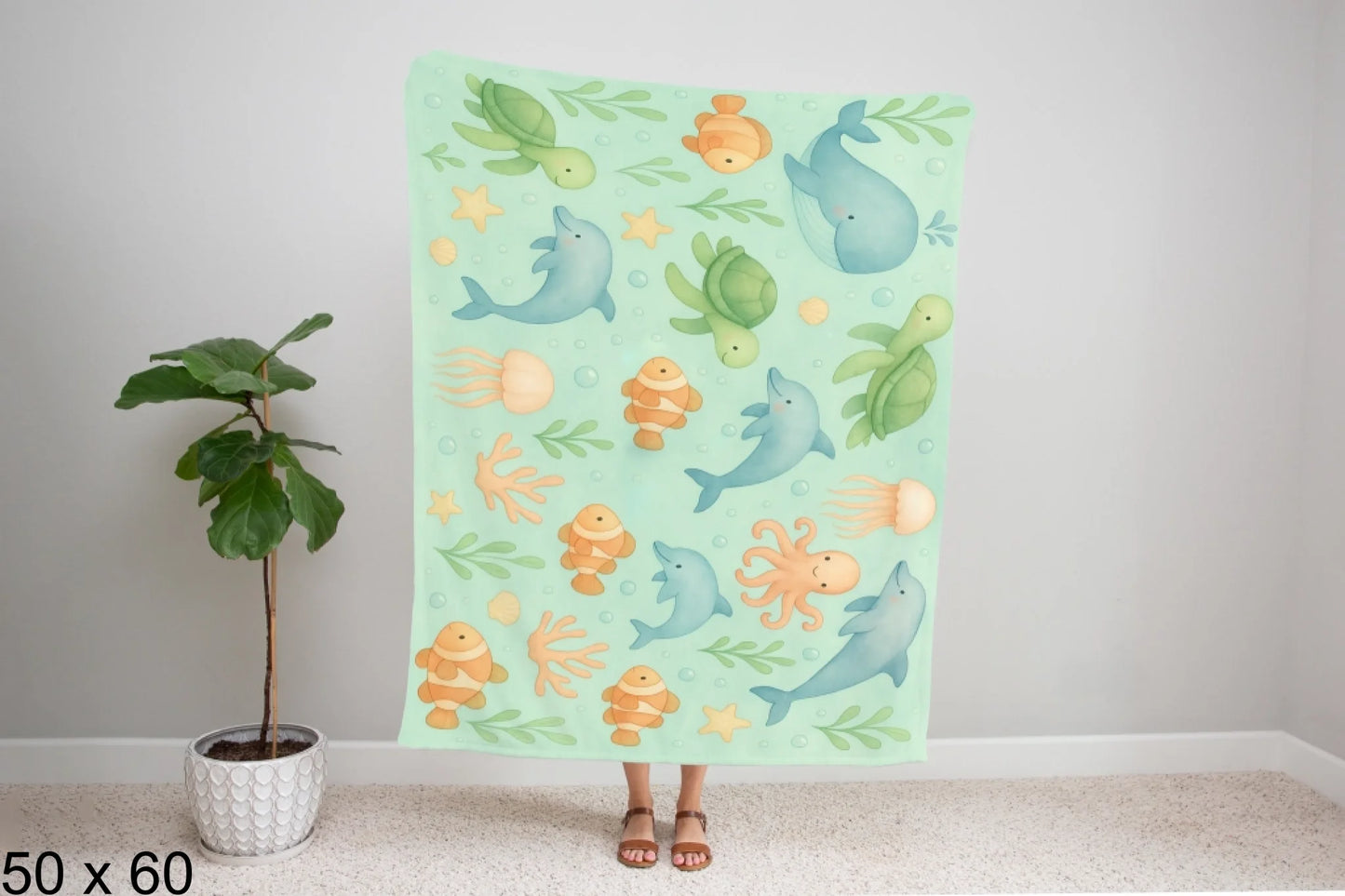 50x60_gingham_woman_holding_velveteen_blanket_mockup