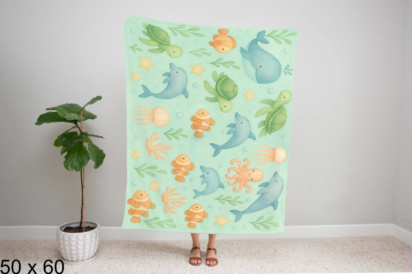 50x60_gingham_woman_holding_velveteen_blanket_mockup