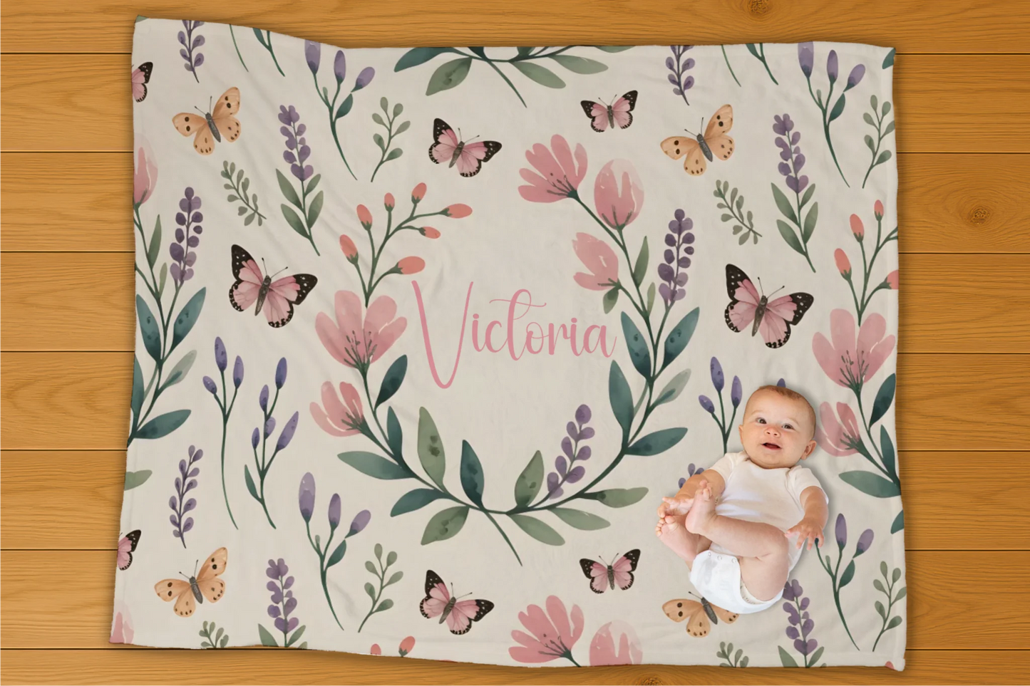 Spring Name Personalization Blanket