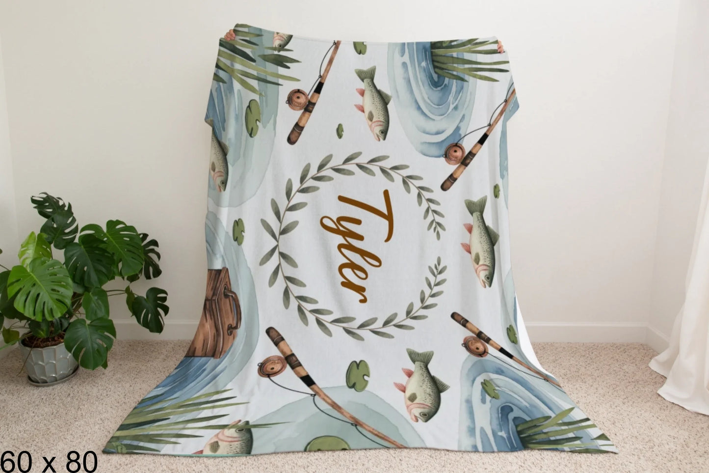 60x80_winter_wonderland_man_holding_velveteen_blanket_mockup