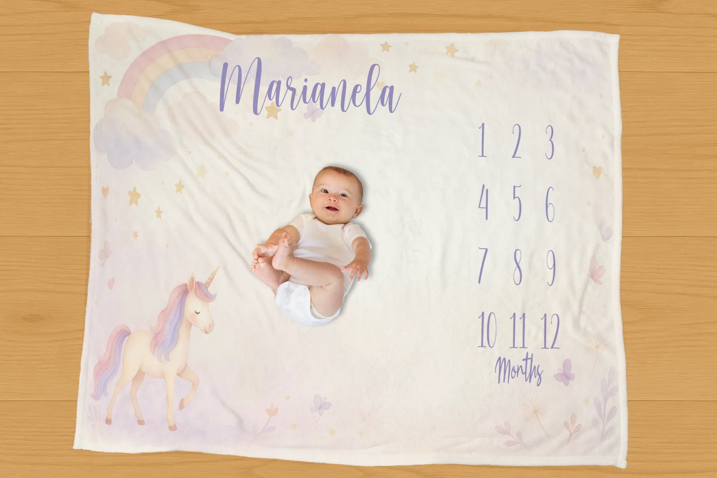 Unicorn Milestone Blanket