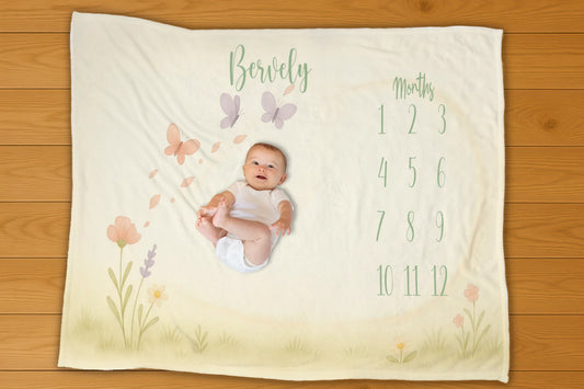Flower Breeze Milestone Blanket