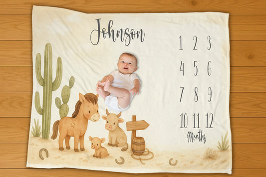 West Horse Milestone Blanket