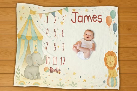 Circus Milestone Blanket