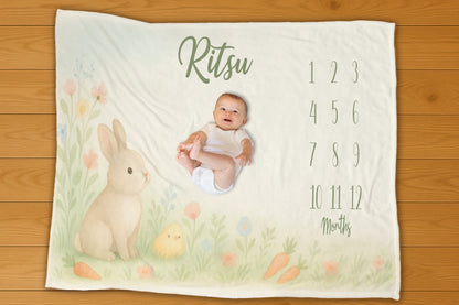 Rabbit Milestone Blanket