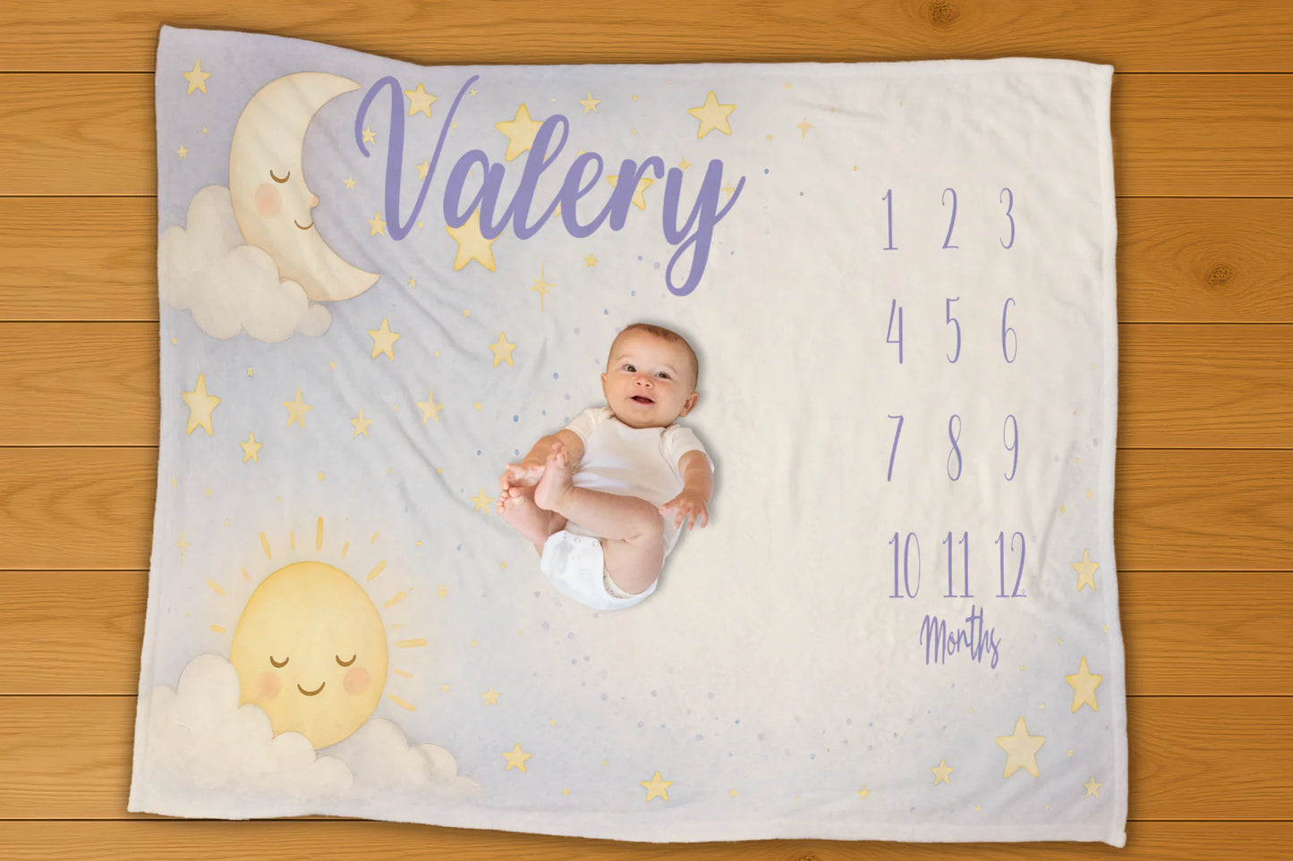 Sun & Moon Milestone Blanket
