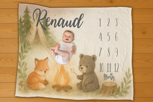 Campfire Milestone Blanket