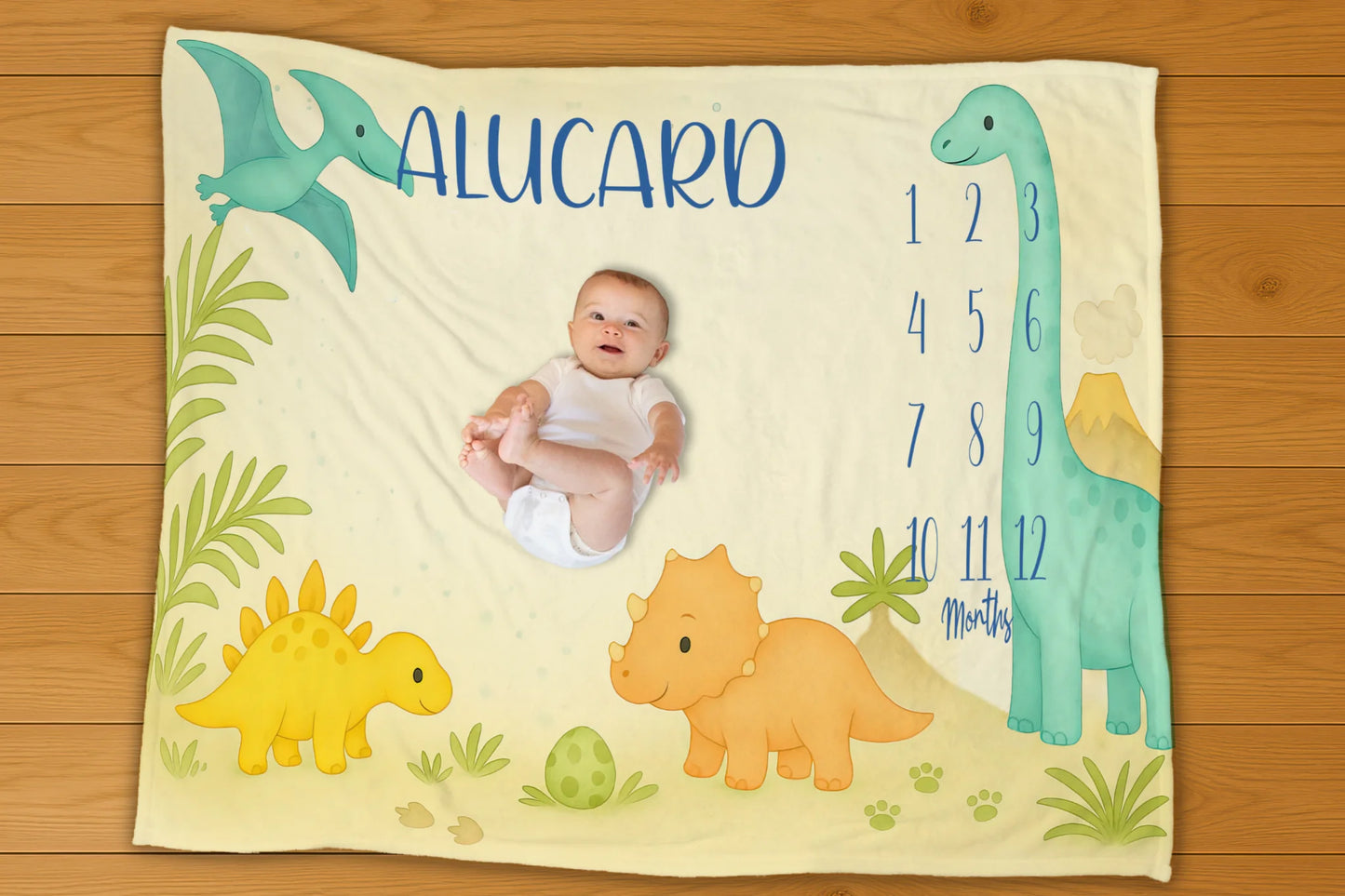 Dinosaur Milestone Blanket