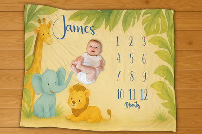 Safari Milestone Blanket