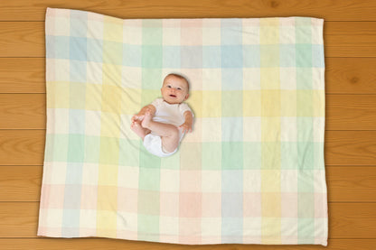 Gingham Pattern Blanket - No Personalization