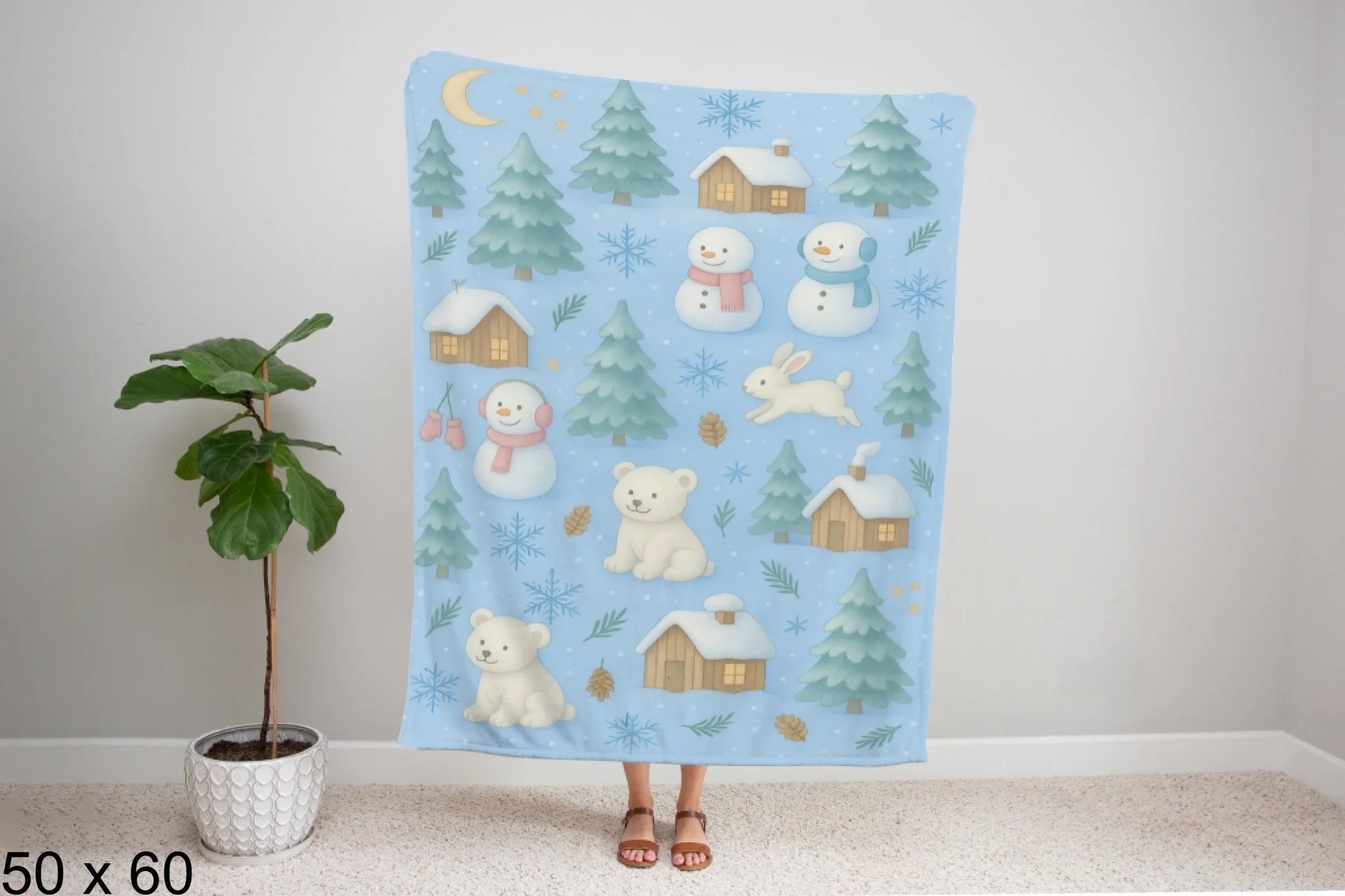 50x60_gingham_woman_holding_velveteen_blanket_mockup