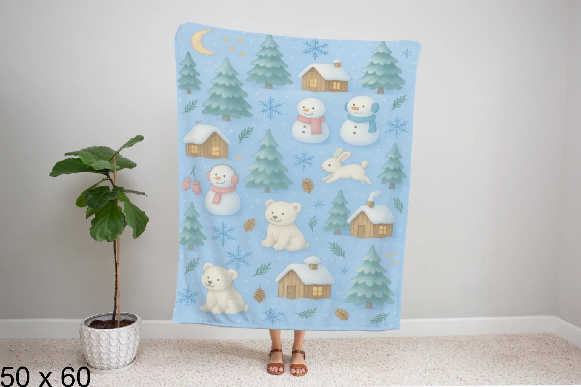 50x60_gingham_woman_holding_velveteen_blanket_mockup