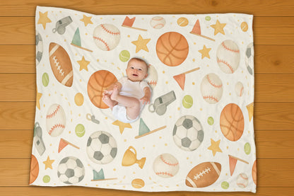 All Star Sport Pattern Blanket - No Personalization