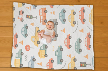 Cars Pattern Blanket - No Personalization