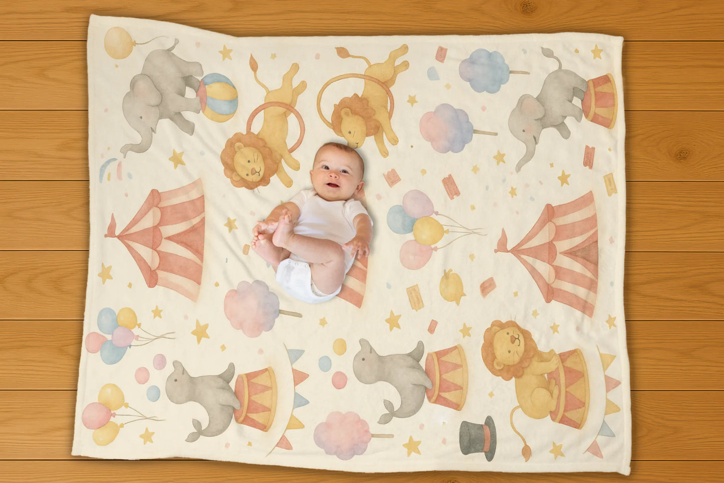 Circus Pattern Blanket - No Personalization