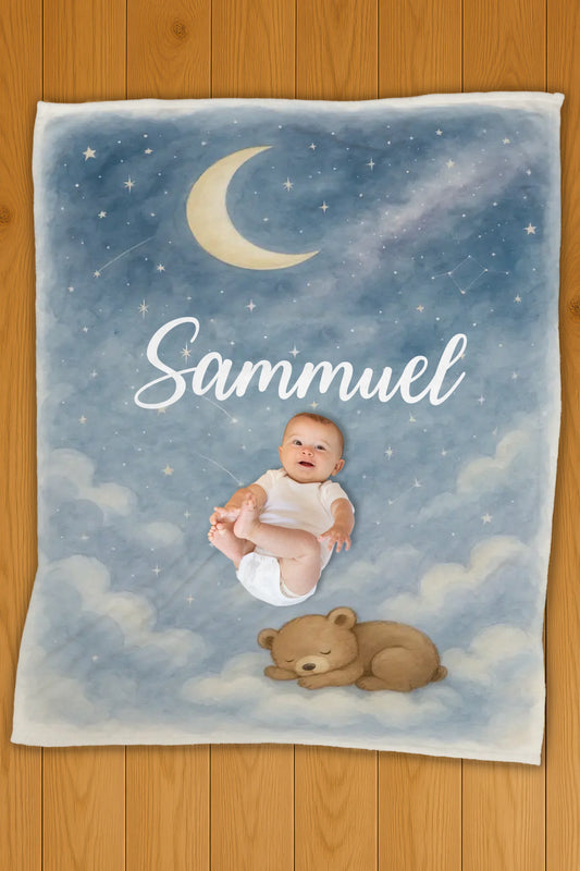 Starry Night Name Personalization Blanket