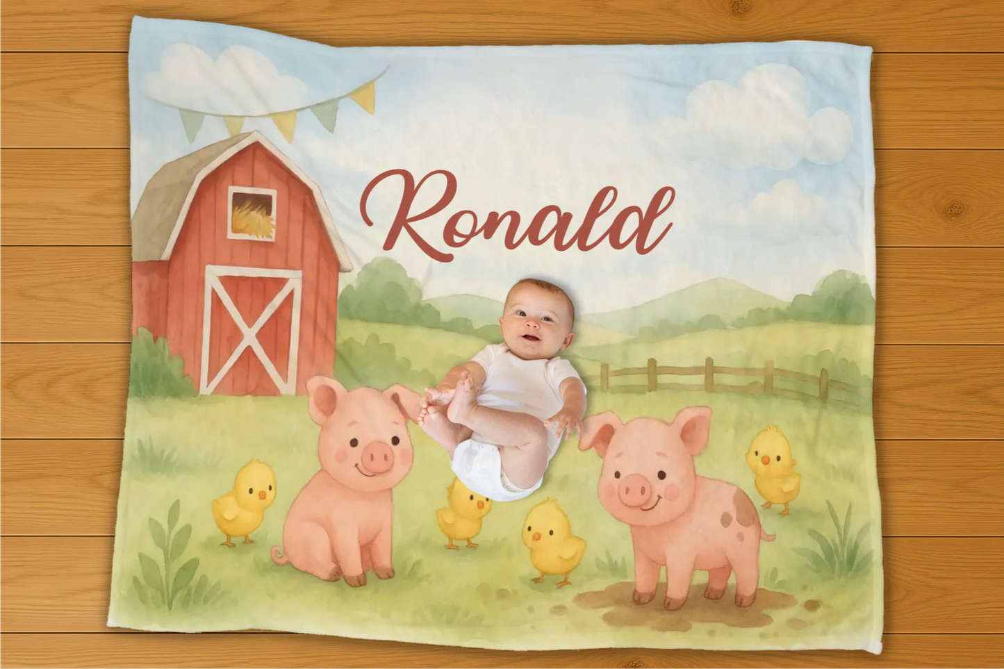 Farm Name Personalization Blanket