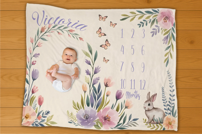 Flower Arch Milestone Blanket