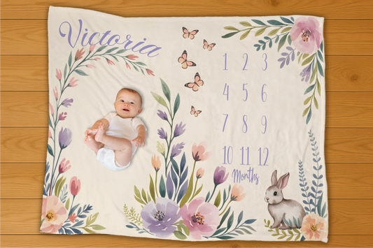 Flower Arch Milestone Blanket