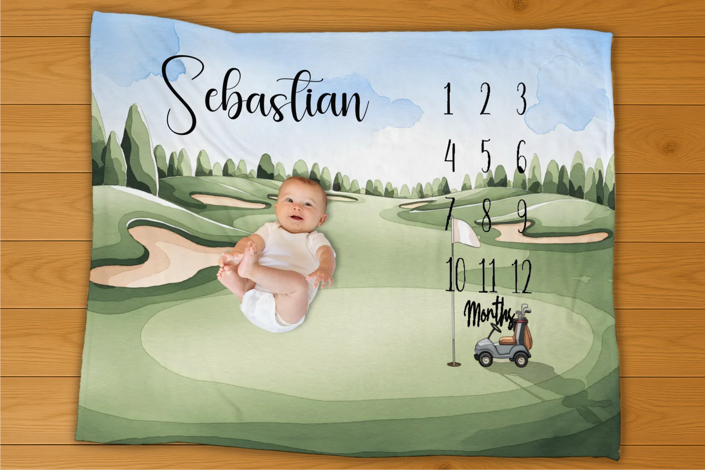 Golf Milestone Blanket