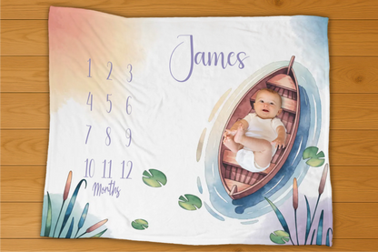 Boat Milestone Blanket