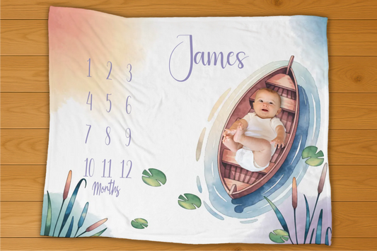 Boat Milestone Blanket