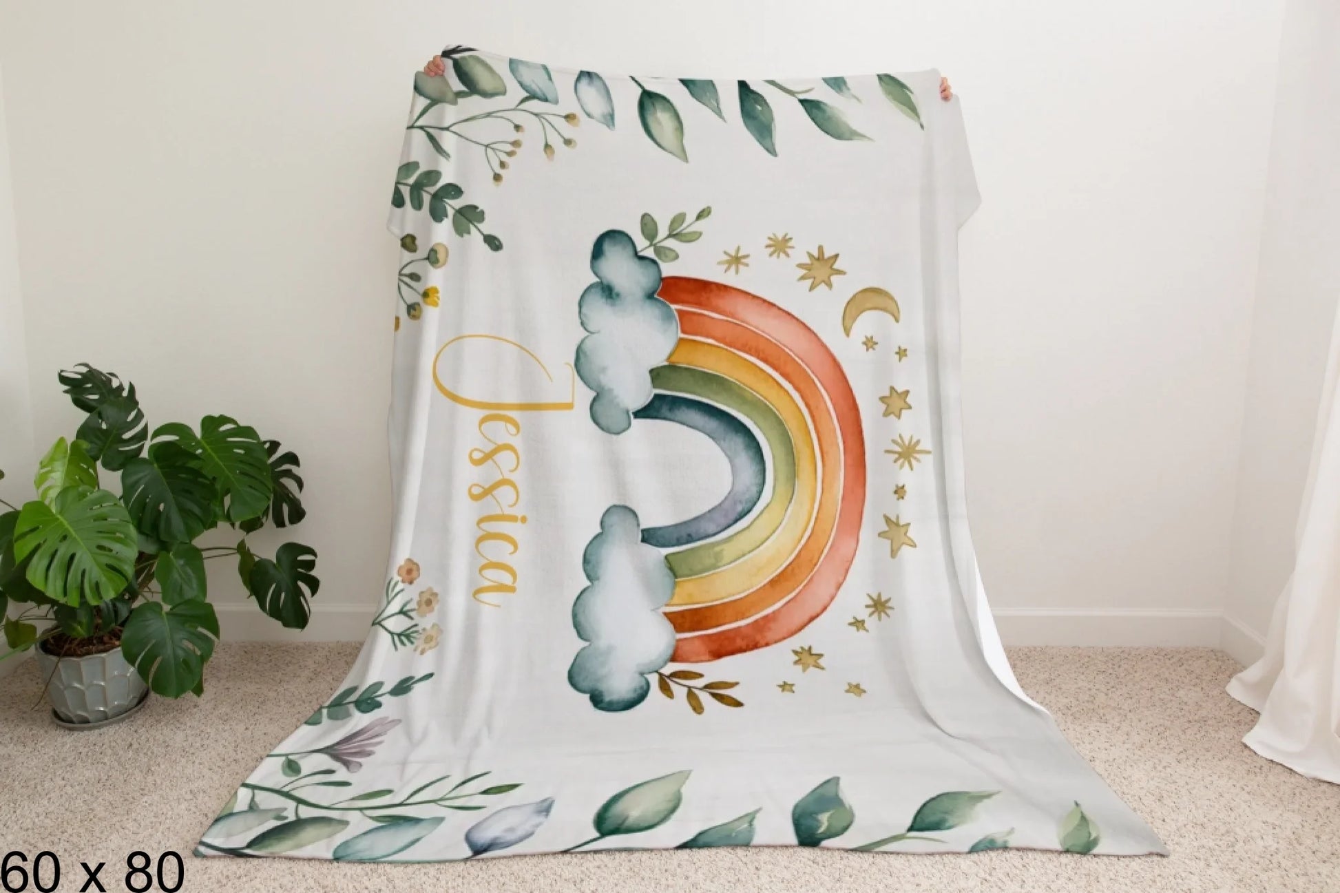 60x80_winter_wonderland_man_holding_velveteen_blanket_mockup