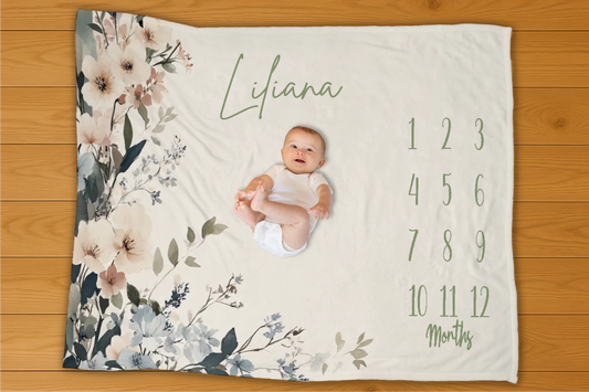 Flowers Milestone Blanket