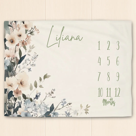 Flowers Milestone Blanket