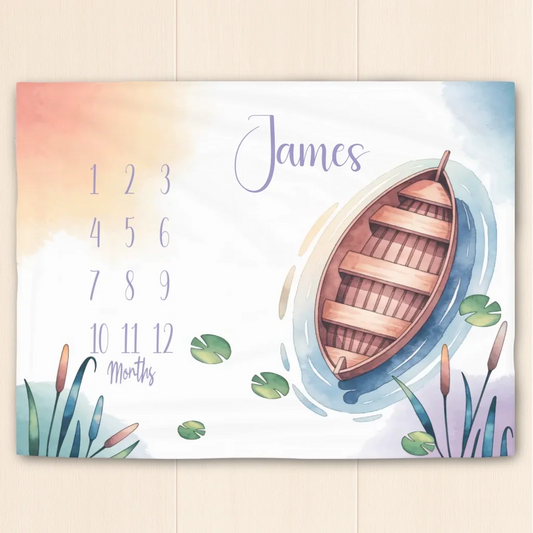 Boat Milestone Blanket